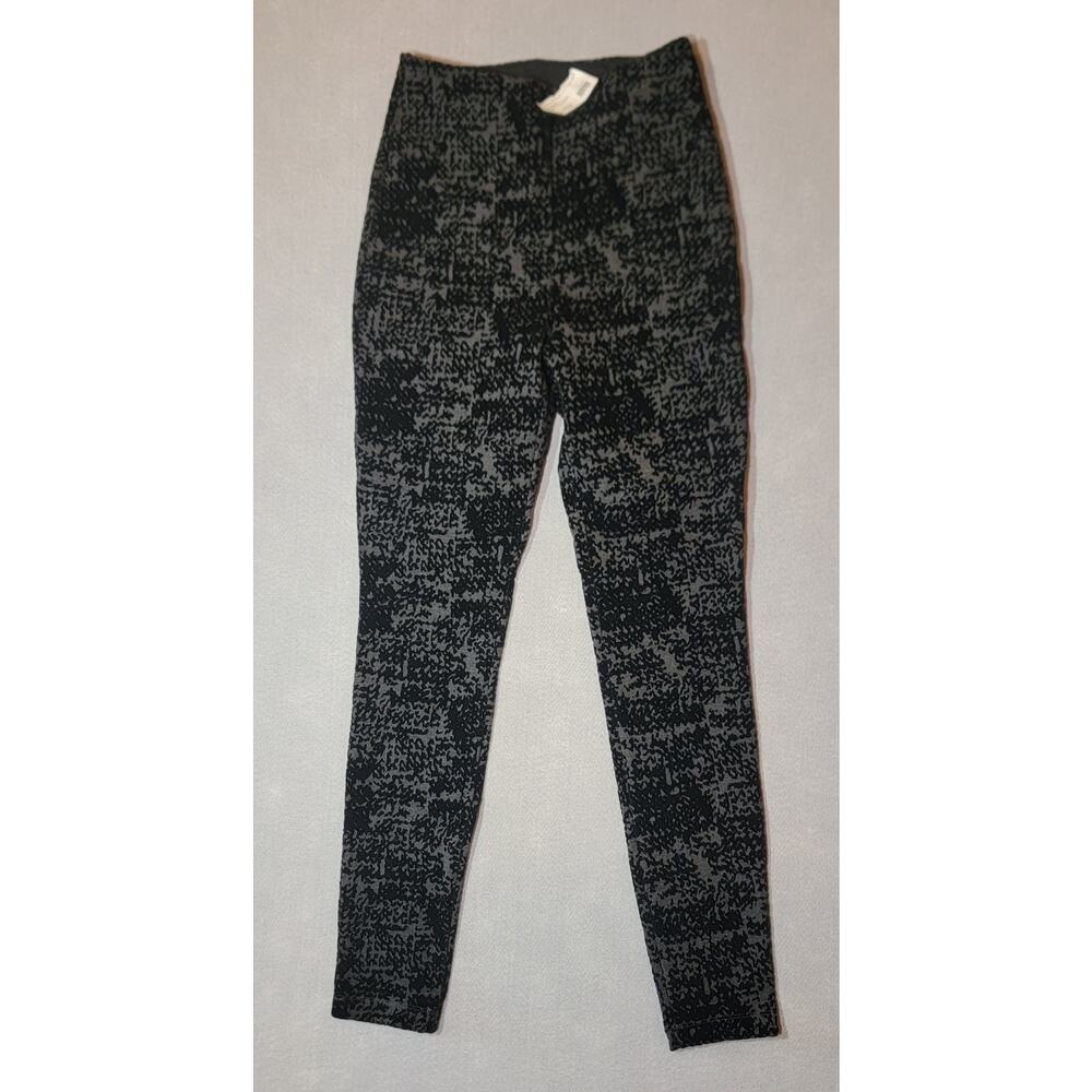 Lyssé NWT Velvet Flocking Leggings Charcoal Black Size Small